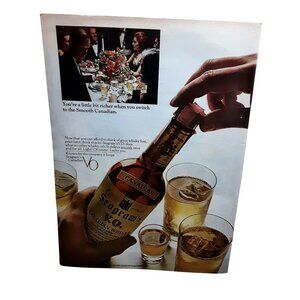 1966 Seagram's VO Canadian Whisky Vintage Liquor Print Ad
